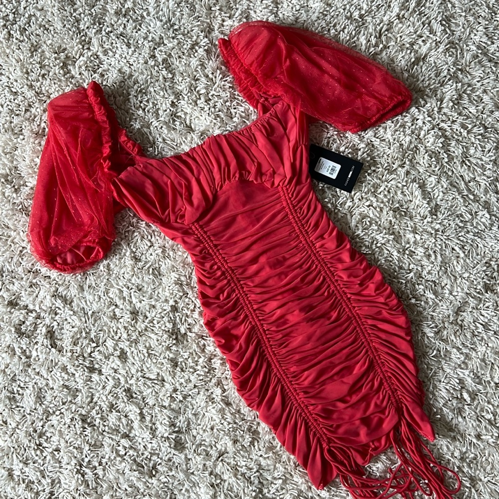 Mini ruched dress